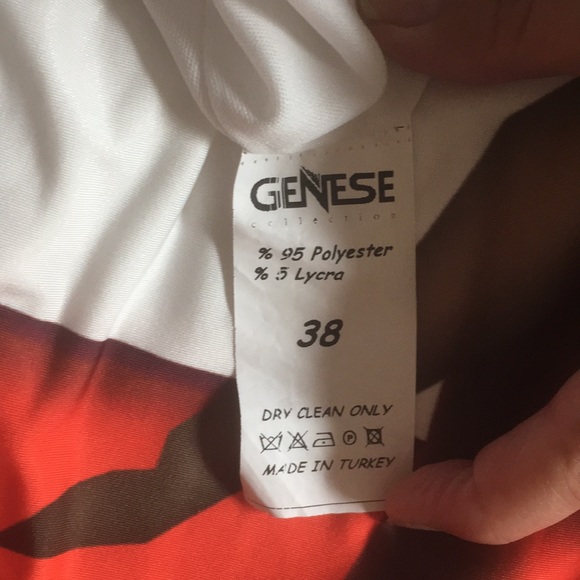 GENESE Double Lined Abstract Maxi Dress. - Picture 7 of 7